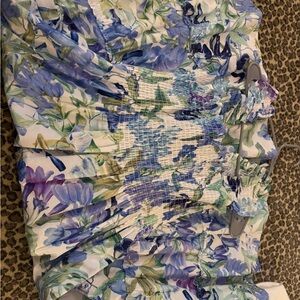 Philosophy Blue and Green Floral Maxi Dress